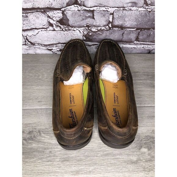 Florsheim Brown Leather BasketWeaves Driving Shoes Men Sz 11M US/44EU 13311-215 - Picture 6 of 16